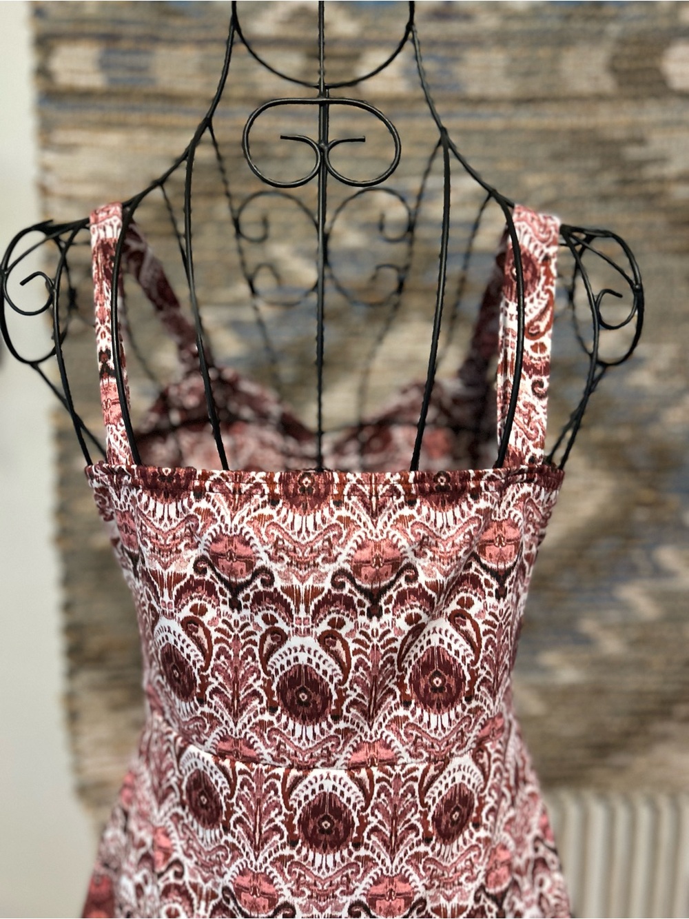 Blue Sol Bohemian Paisley Tie-Front Tank - Picture 7 of 10